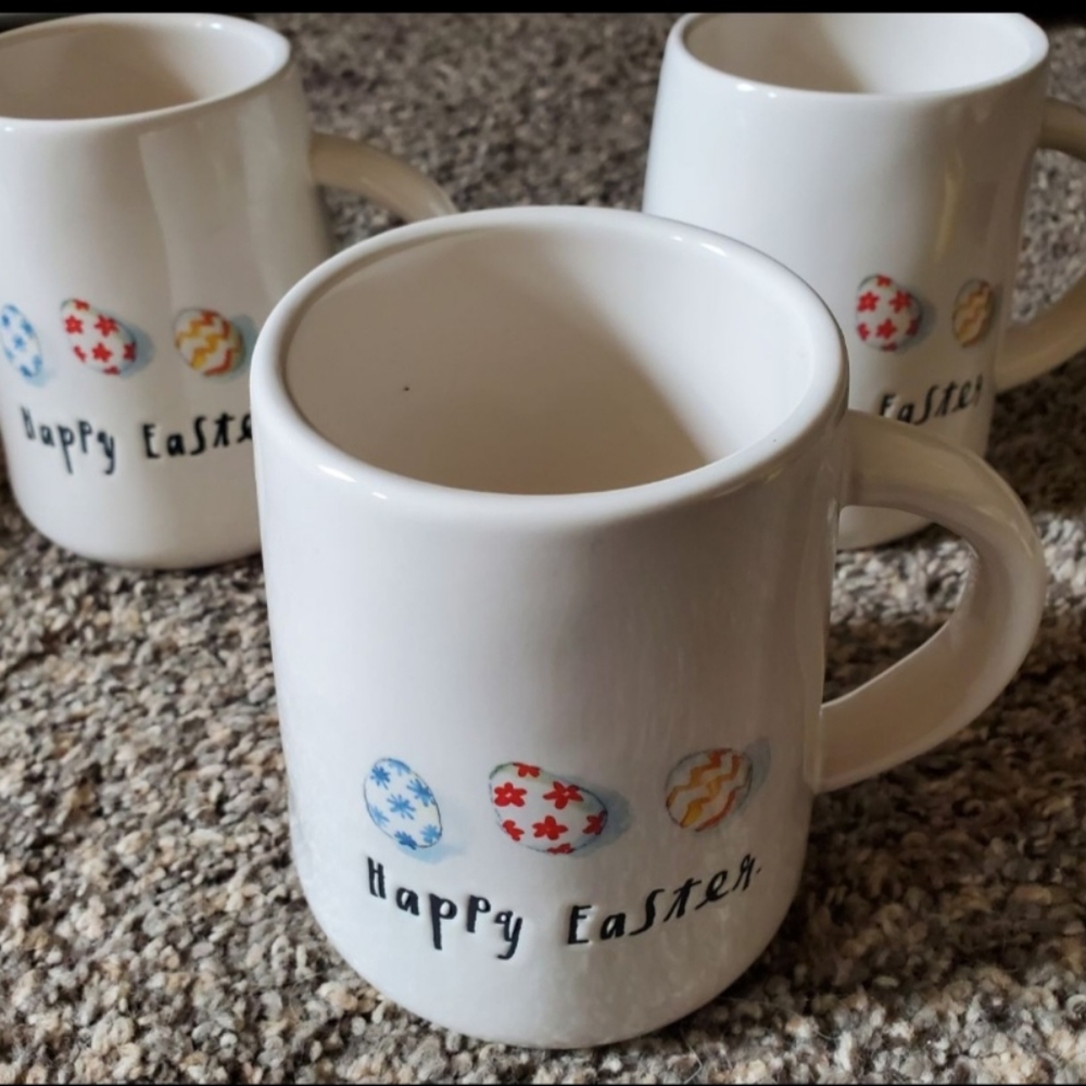 Rae Dunn Happy Easter Mugs Set of 3